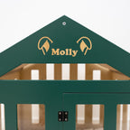 Dog House with a Fabric Roof - Green