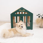Dog House with a Fabric Roof - Green