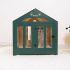 Dog House with a Fabric Roof - Green