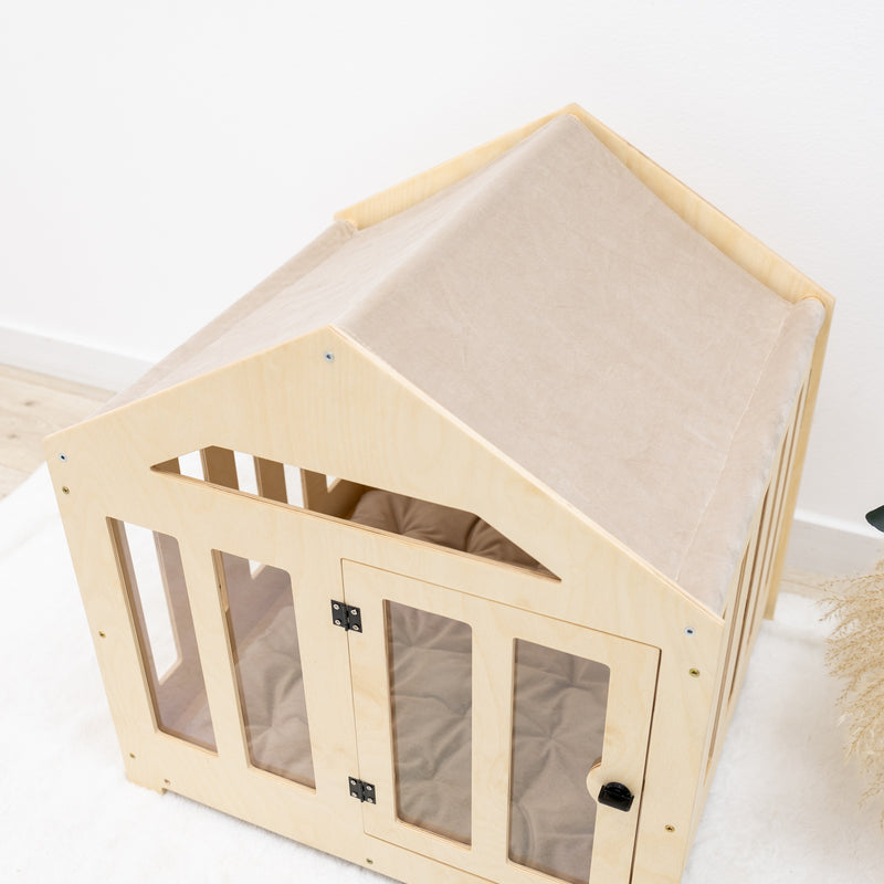 Dog House with a Fabric Roof - Light