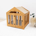 Dog House with a Fabric Roof - Oak