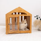Dog House with a Fabric Roof - Oak