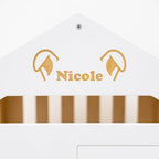 Dog House with a Fabric Roof - White