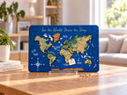 Mini Cork World Map Physical with Pins (B2B)