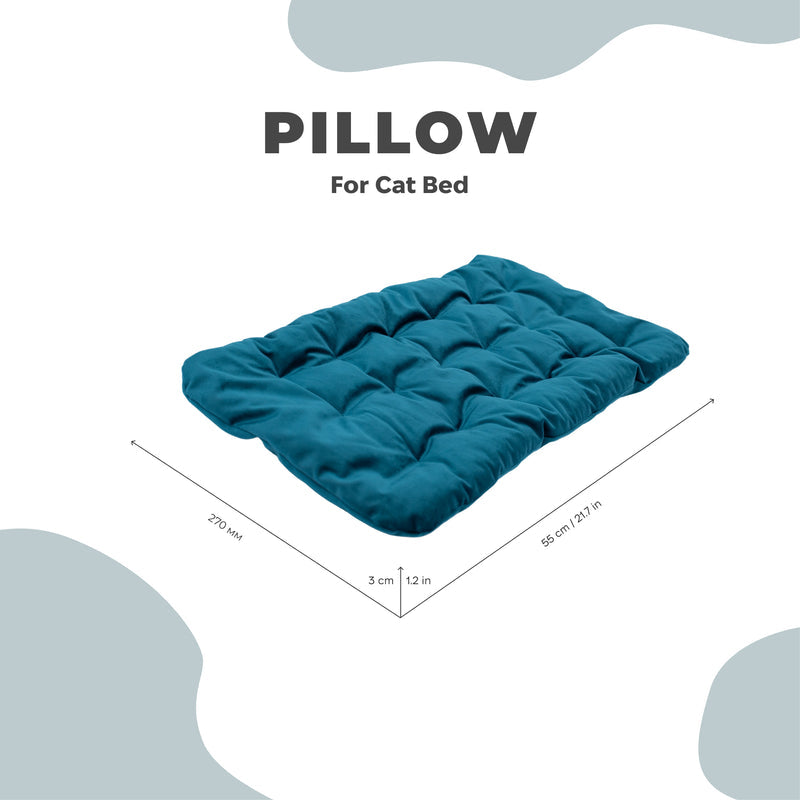 Sleeping Cat Pillow - Emerald