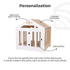 Dog House with a Fabric Roof - White