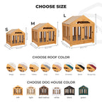 Dog House with a Fabric Roof - Oak