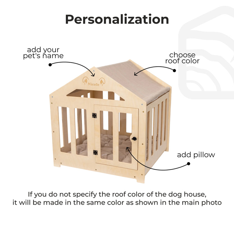 Dog House with a Fabric Roof - Light