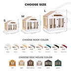 Dog House with a Fabric Roof - White