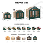 Dog House with a Fabric Roof - Green