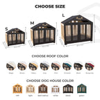 Dog House with a Fabric Roof - Black