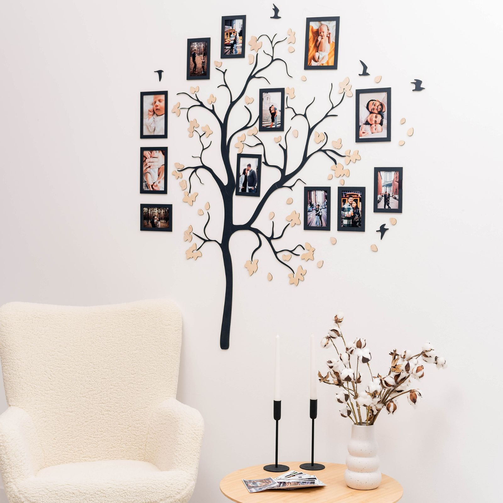 wooden family tree wall decor
