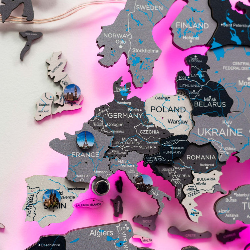 Wooden World Landmarks Pins