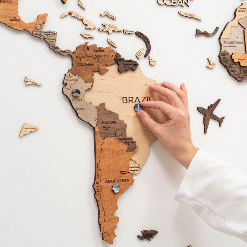 Wooden World Landmarks Pins