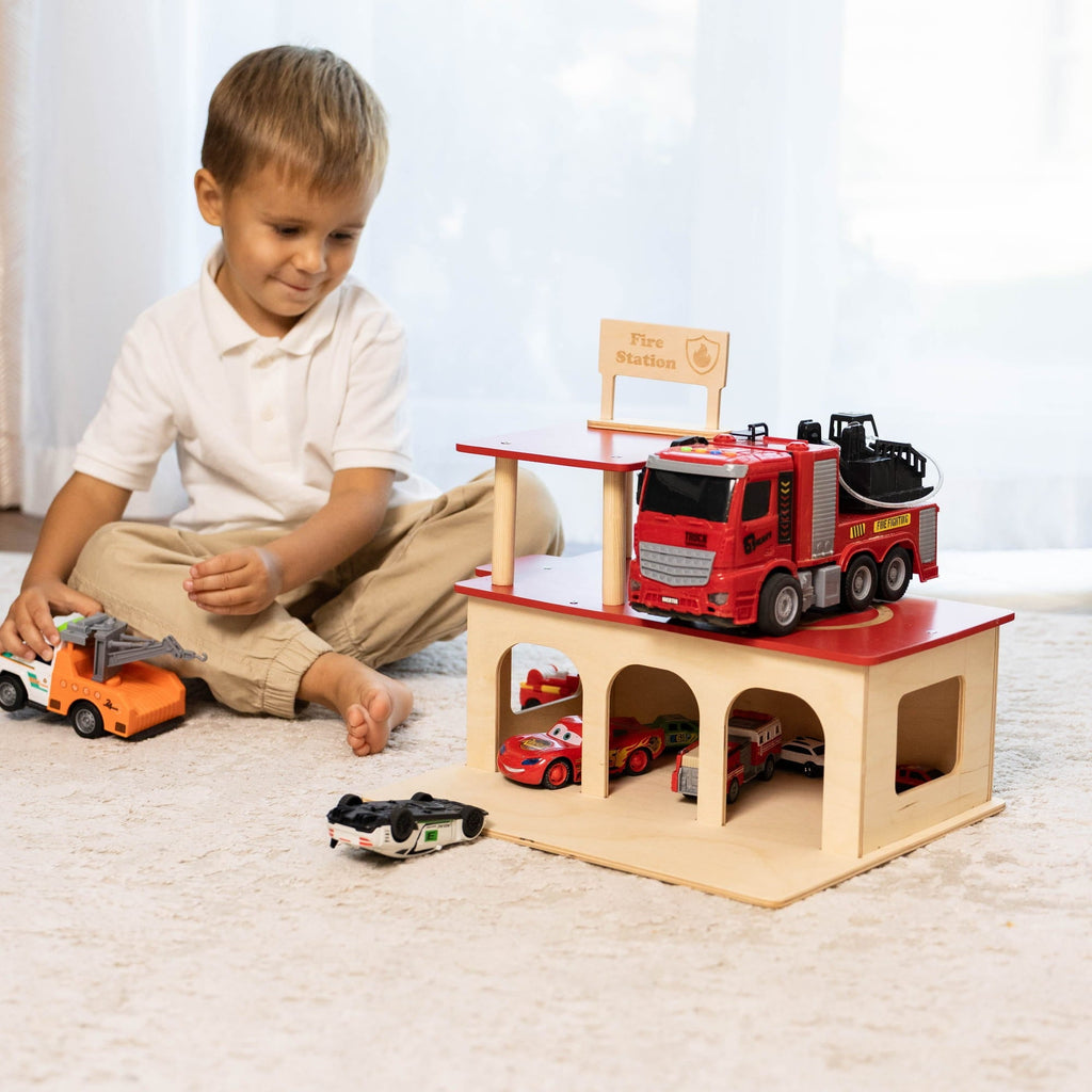 fire truck station toy