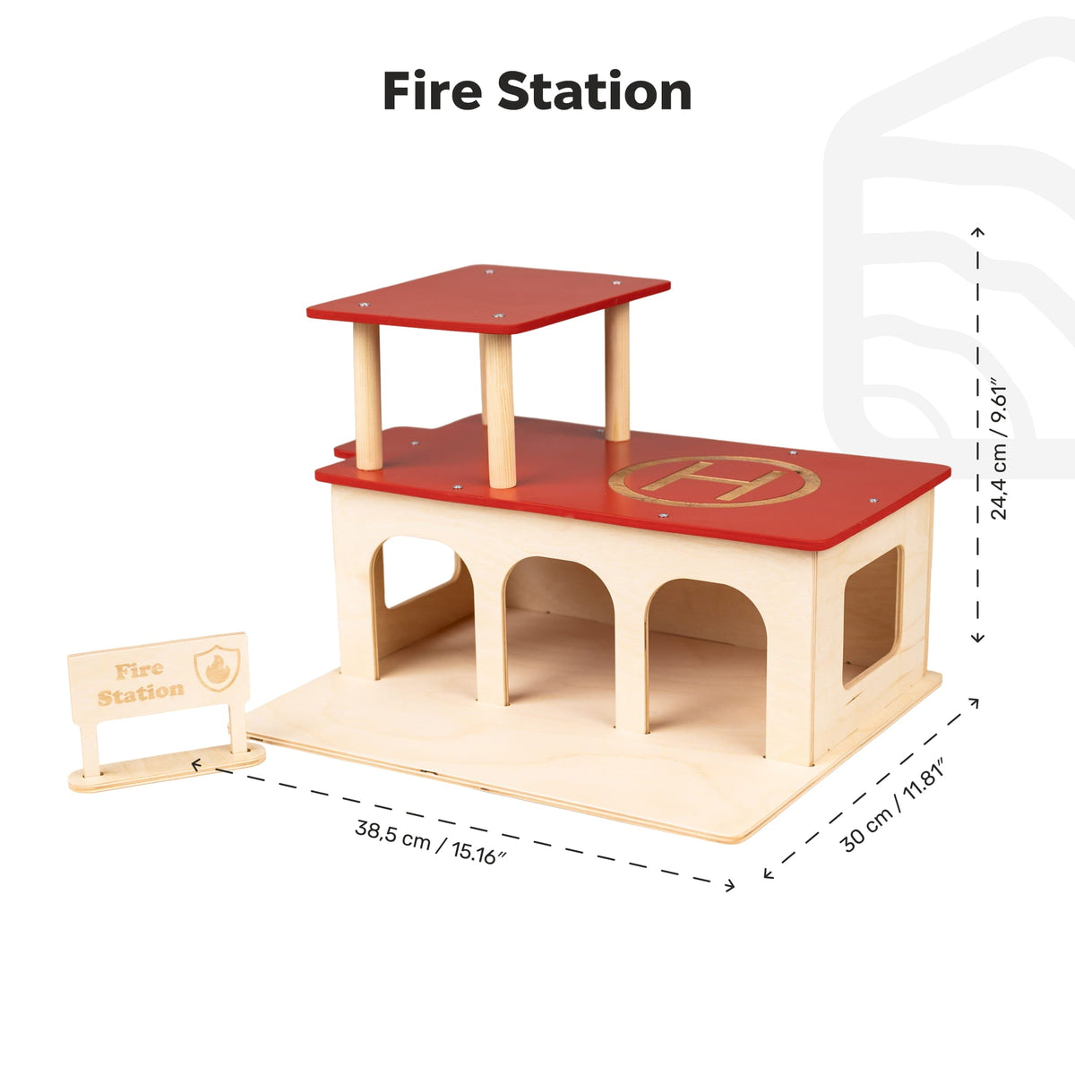 fire station toy dimensions