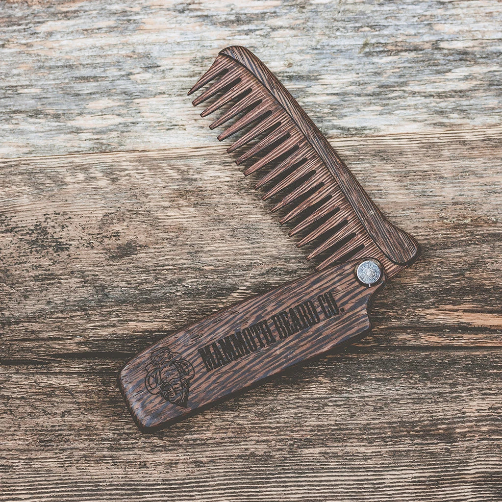 Folding Comb A Wenge Mammoth Beard Co