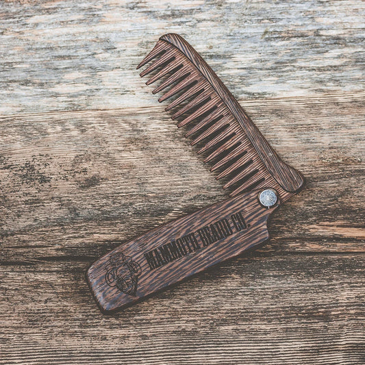 Folding Comb A Wenge Mammoth Beard Co