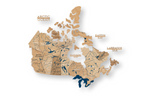 3D Canada Wooden Map Gold