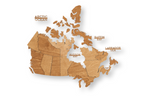 3D Canada Wooden Map Oak