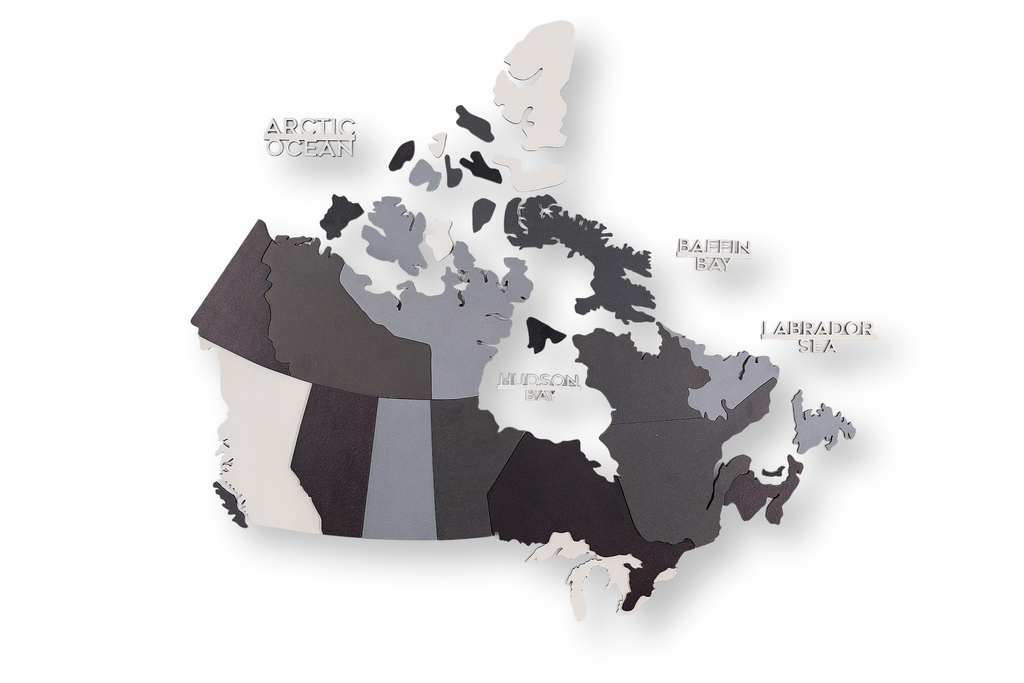 3D Canada Wooden Map Nordik