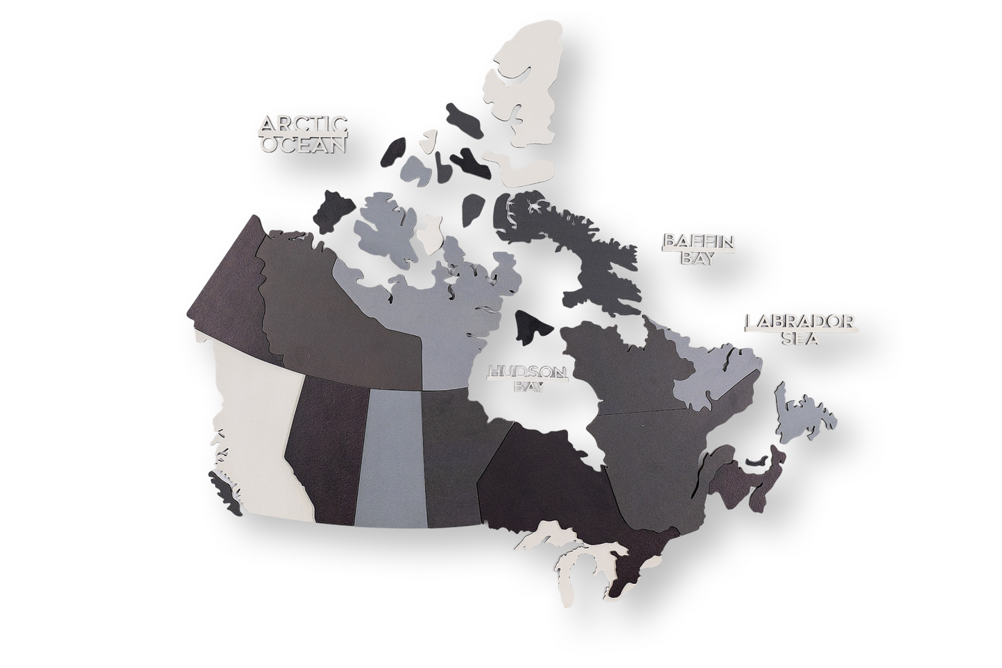 3D Canada Wooden Map Nordik