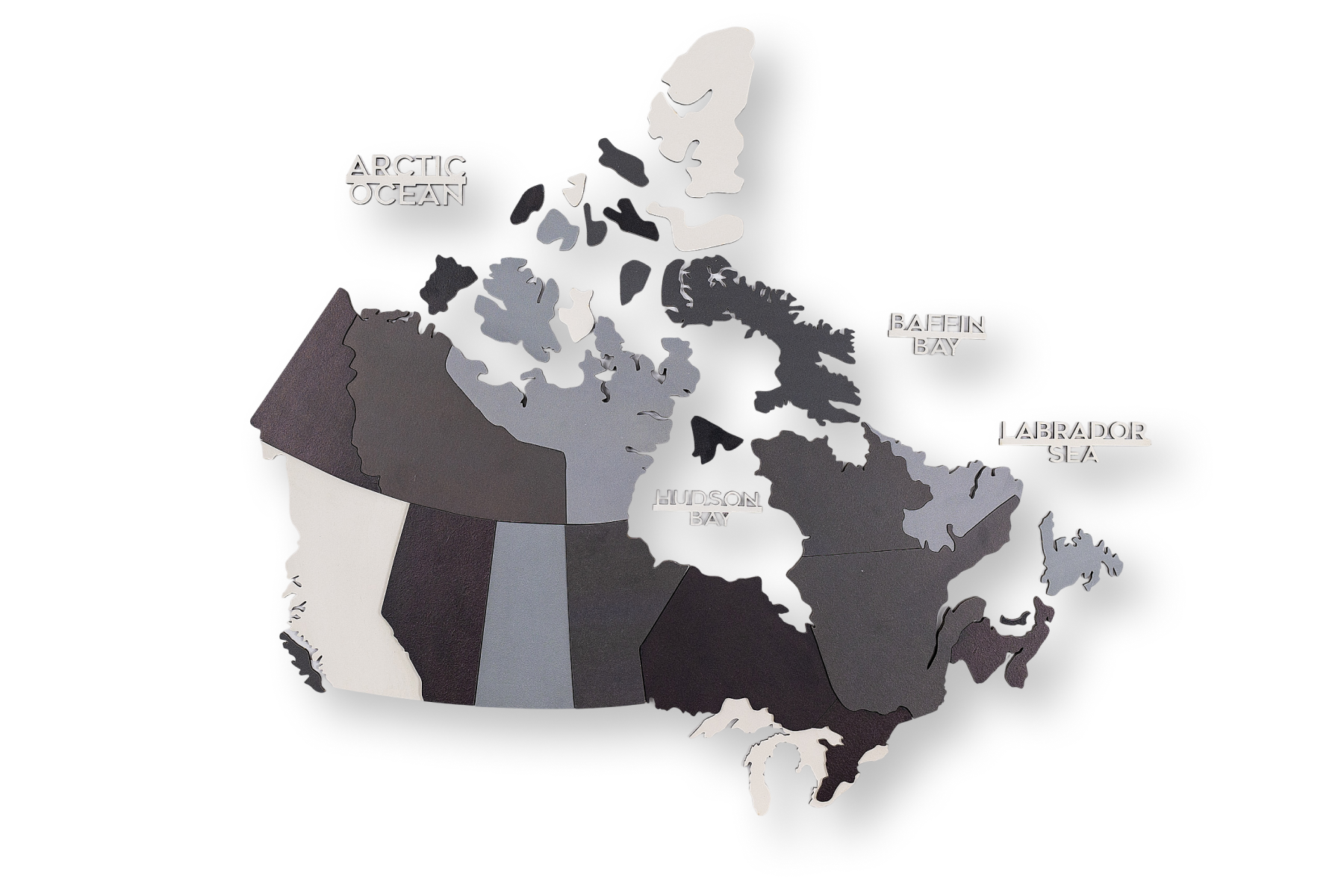3D Canada Wooden Map Nordik