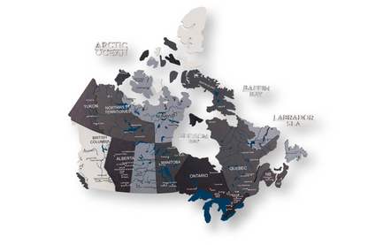 3D Canada Wooden Map Nordik