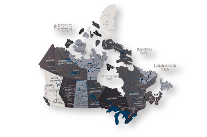 3D Canada Wooden Map Nordik