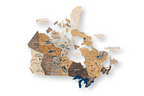 3D Canada Wooden Map Multicolor