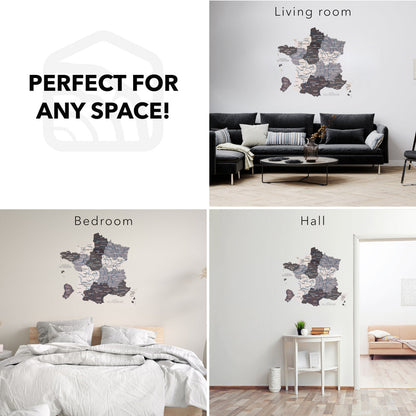 3D Wooden Map of France - Nordik