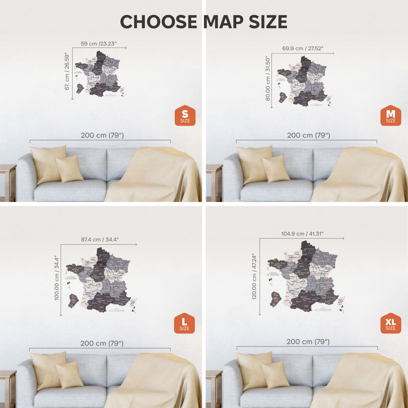 3D Wooden Map of France - Nordik