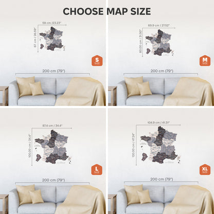 3D Wooden Map of France - Nordik