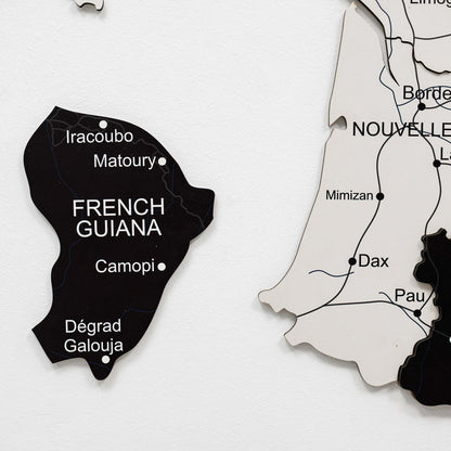 3D Wooden Map of France - Nordik