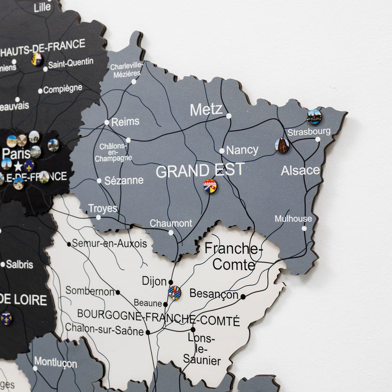 3D Wooden Map of France - Nordik