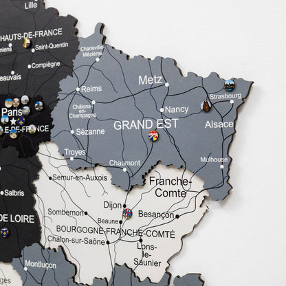 3D Wooden Map of France - Nordik