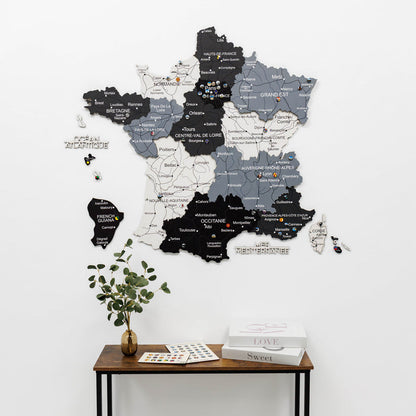 3D Wooden Map of France - Nordik