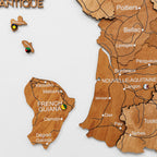 3D Wooden Map of France - Oak