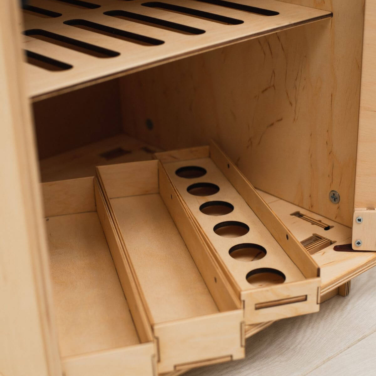 wooden play refrigerator