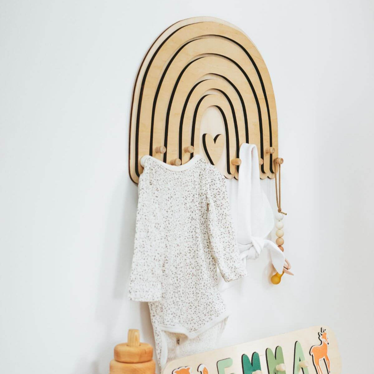 rainbow wooden  hanger