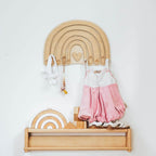 wooden hanger on wall