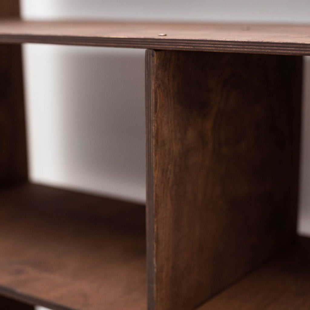 dark walnut doll house bookcase