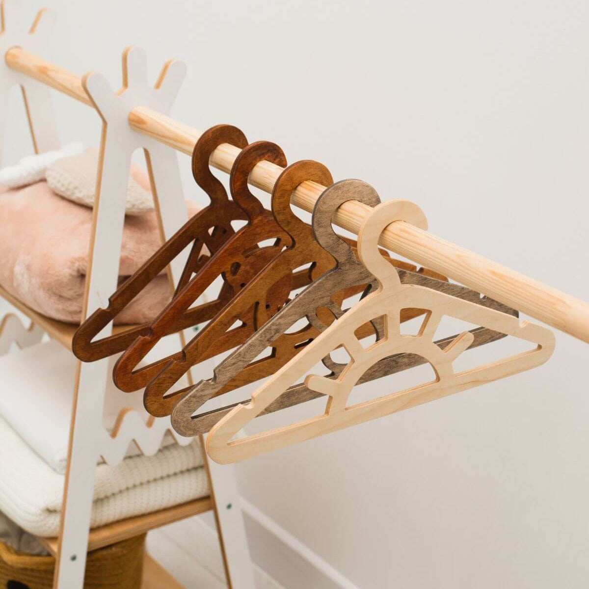 kids wooden hangers