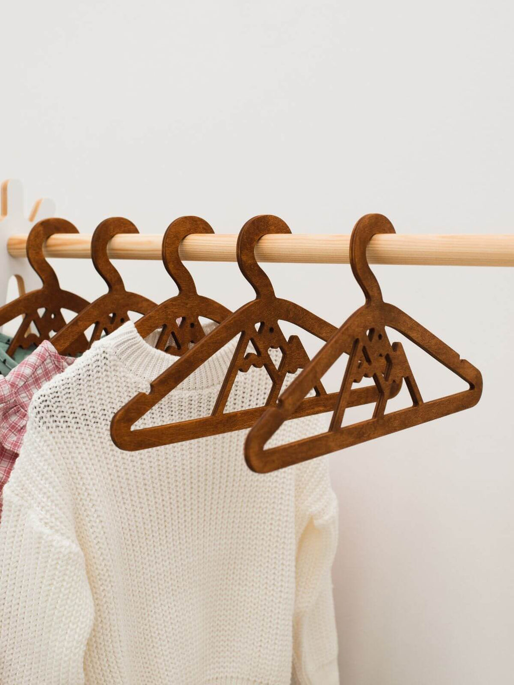 Pack of 5 Wooden Baby Hangers