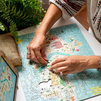 Wooden Jigsaw Puzzle welcome to Ukraine