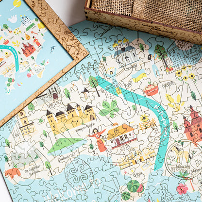 Wooden Jigsaw Puzzle welcome to Ukraine