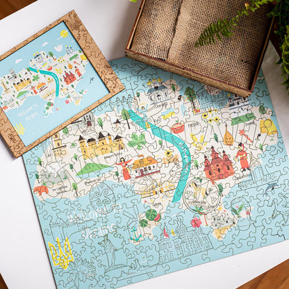 Wooden Jigsaw Puzzle welcome to Ukraine