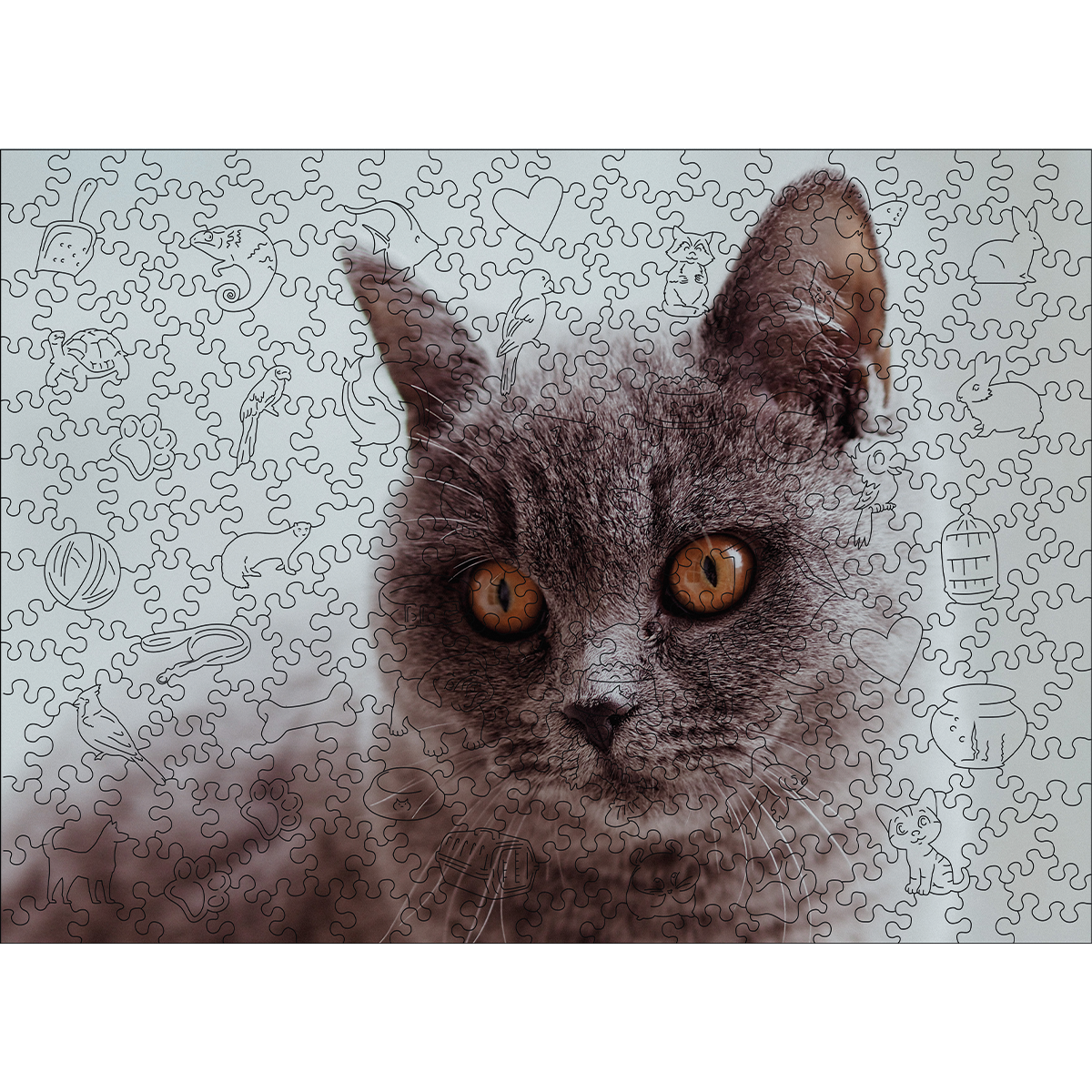 Дерев'яний пазл з тваринами на замовлення