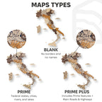 3D Wooden Map of Italy - Multicolor