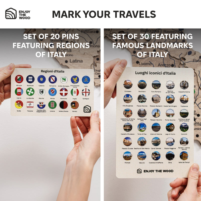 3D Wooden Map of Italy - Terra